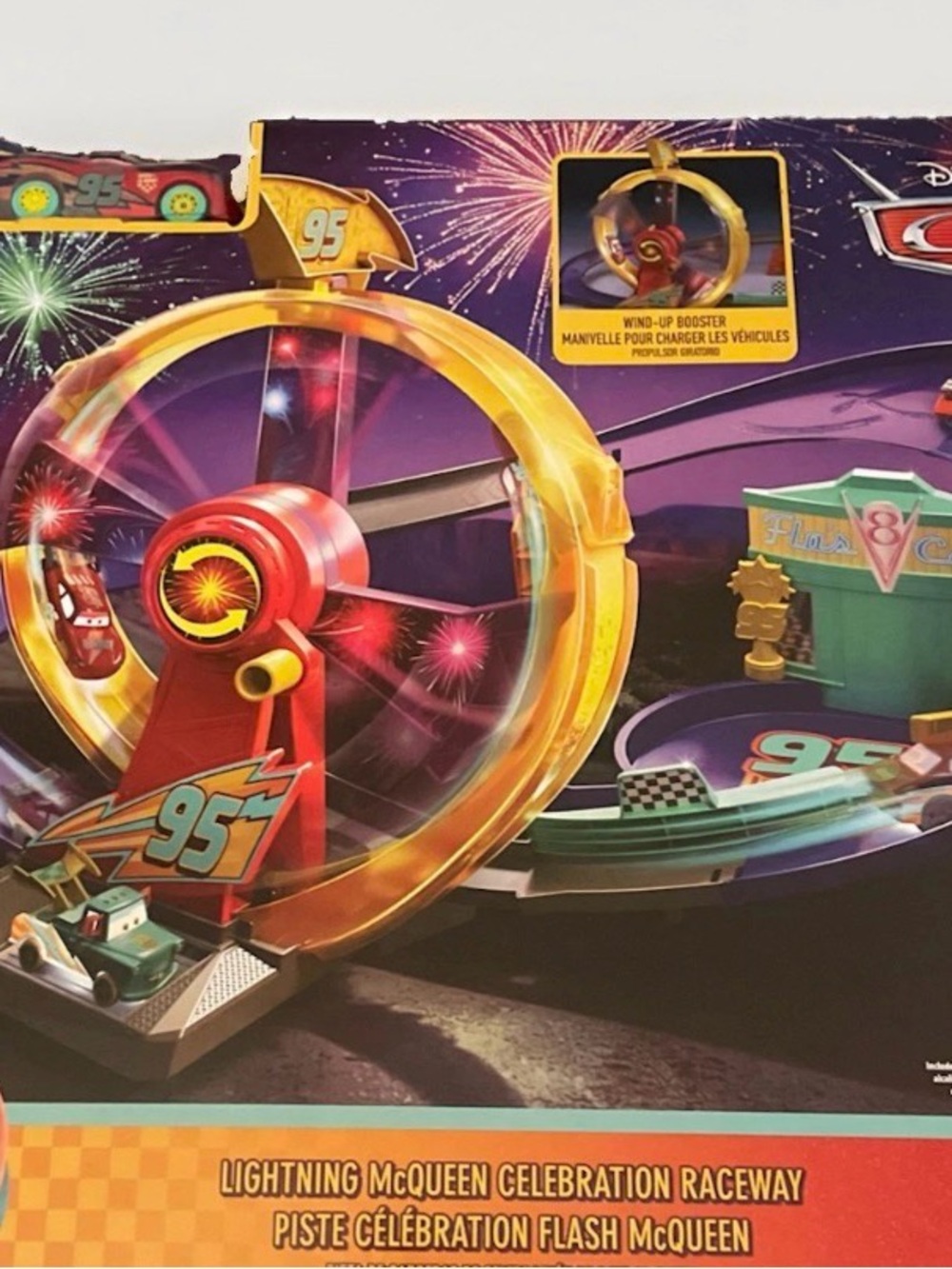Disney Pixar Cars Lightning McQueen Celebration Raceway With Light Up Car NEW